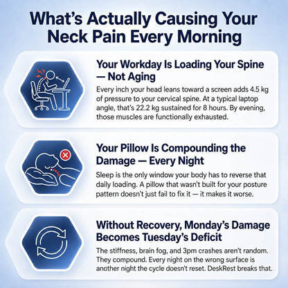 DeskRest™ — Ergonomic Recovery Pillow for Remote Professionals